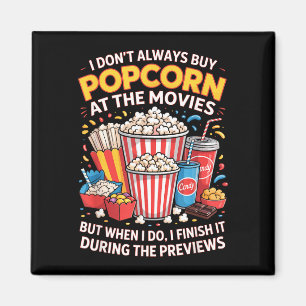 Koop geen popcorn film bioscoop eten nacht snack magneet