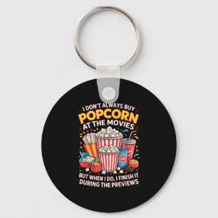 Koop geen popcorn film bioscoop eten nacht snack sleutelhanger