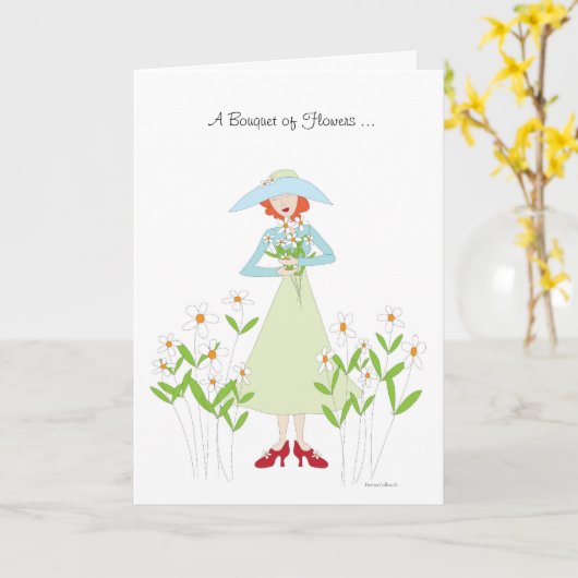 Koop goed boeket kaart (Gele Bloem)