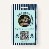 Koop Groom Een Drink Nautisch Gevist vrijgezellenf Badge (Voorkant)