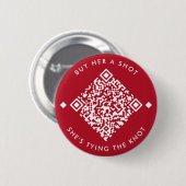 Koop haar een foto | Bachelorette QR Code Button (Voorkant /achterkant)