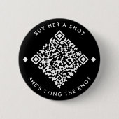 Koop haar een foto | Bachelorette QR Code Button (Voorkant)