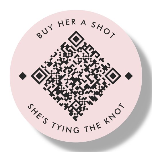 Koop haar een foto | QR-code Bachelorette Ronde Sticker