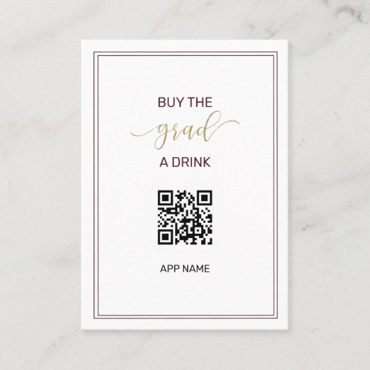 Koop het Afstudeerder een Kaart van het Afstuderen Visitekaartje (Voorkant)