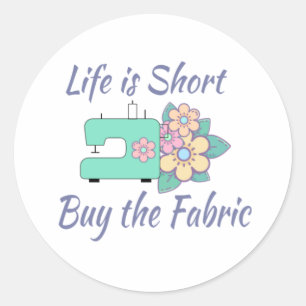 Koop het weefsel, naaien, kantelen, vlotten ronde sticker