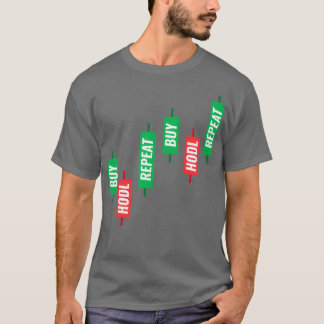Koop Hodl-herhaal kaartendiagram T-shirt