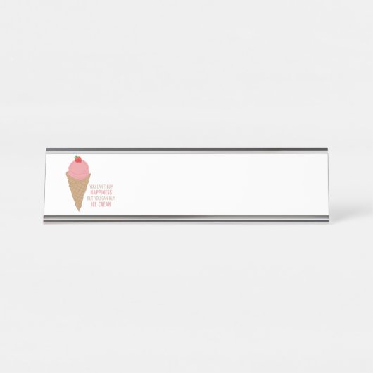 Koop ijs Cream Bureau Naambordje (Voorkant)