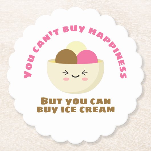 Koop ijs Cream Kartonnen Onderzetters (Voorkant)