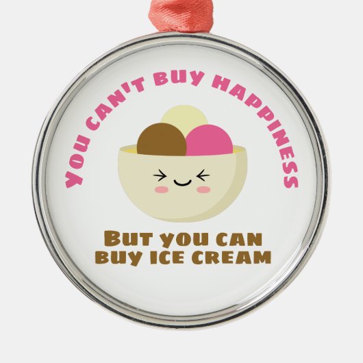 Koop ijs Cream Metalen Ornament (Voorkant)