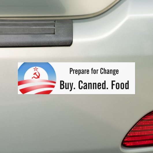 Koop. Ingeblikt. Eten Bumpersticker (Op auto)