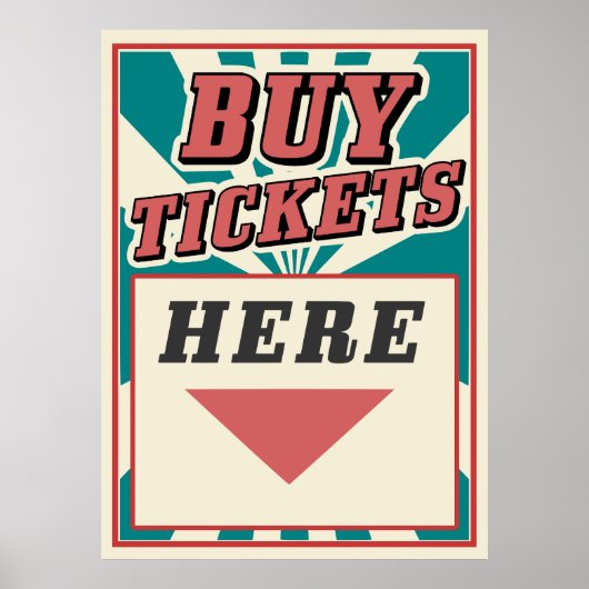 Koop je Tickets hier  retro poster-bord Poster (Voorkant)