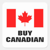 Koop kleine Canadese stickers met de vlag van Cana (Voorkant)