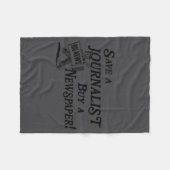 Koop krant, red journalist fleece deken (Voorkant (Horizontaal))