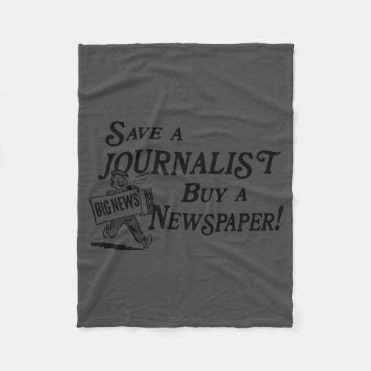 Koop krant, red journalist fleece deken (Voorkant)