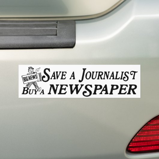 Koop Krantenblad Redactie Bumpersticker journalist (Op auto)