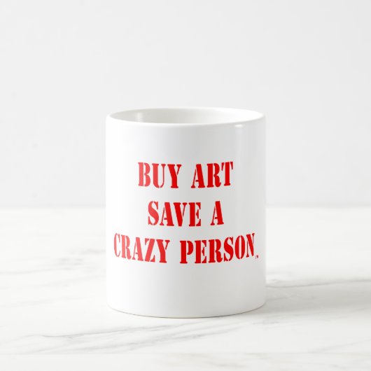 Koop Kunst Save A Crazy Person Mok (Center)