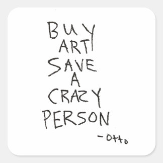 Koop Kunst Save A Crazy Person Sticker