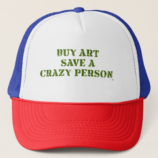 Koop Kunst Save A Crazy Person Trucker Hoed Pet (Voorkant)
