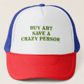 Koop Kunst Save A Crazy Person Trucker Hoed Trucker Pet (Voorkant)