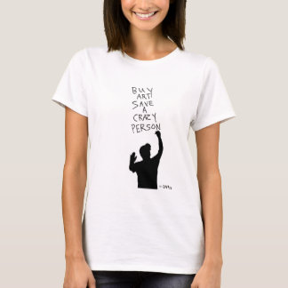 Koop Kunst Save A Crazy Person Vrouwen T-shirt Tag