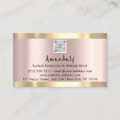 Koop Logo roze QR CODE Visitekaartje (Achterkant)