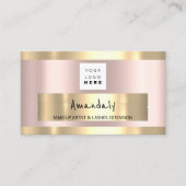 Koop Logo roze QR CODE Visitekaartje (Voorkant)