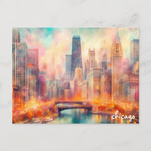 koop luxe Travel  chicago briefkaarten (Voorkant)