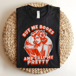 Koop me boeken en noem me  Retro Bookworm Tri-Blend Shirt