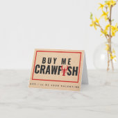 Koop me Crawfish en ik zal je Valentijn zijn Kaart (Gele Bloem)