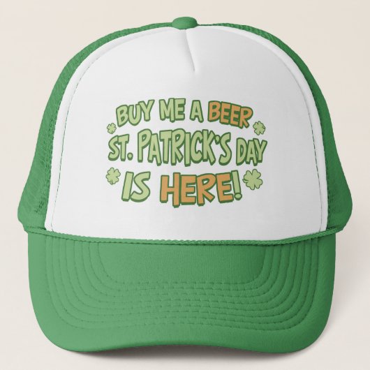 Koop me een Beer St. Patrick's Day Trucker Pet (Voorkant)