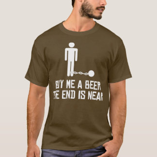 Koop me een bier het einde dicht bij t-shirt
