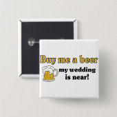 Koop me een bierknop vierkante button 5,1 cm (Voorkant /achterkant)