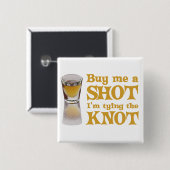 koop me een kans goud vierkante button 5,1 cm (Voorkant /achterkant)