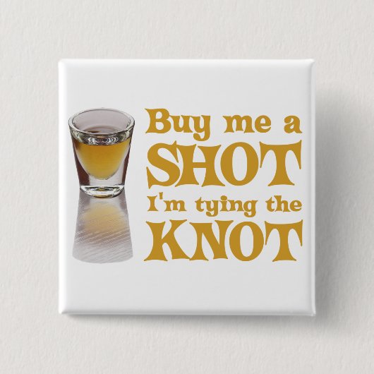 koop me een kans goud vierkante button 5,1 cm (Voorkant)