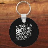 Koop me een kans Ik ben Tying Knot Wedding Bachelo Sleutelhanger (Voorkant)