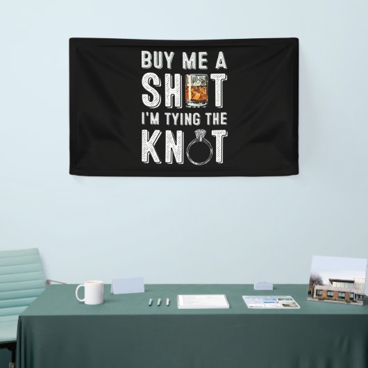 Koop me een schort dat ik de Knot Groomsmen Bachel Spandoek (Beurs)