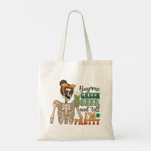 Koop me Green Beer | St. Patrick's Day Tote Bag (Achterkant)