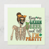 Koop mij Groen Bier - Skeleton | St. Patrick's Day (Voorkant / Achterkant)