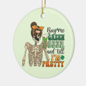 Koop mij Groen Bier - Skeleton | St. Patrick's Day Keramisch Ornament (Links)