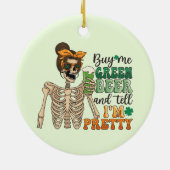 Koop mij Groen Bier - Skeleton | St. Patrick's Day Keramisch Ornament (Achterkant)