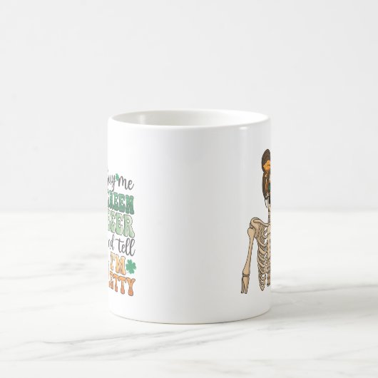 Koop mij Groen Bier - Skeleton | St. Patrick's Day Koffiemok (Center)