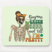 Koop mij Groen Bier - Skeleton | St. Patrick's Day Muismat (Voorkant)