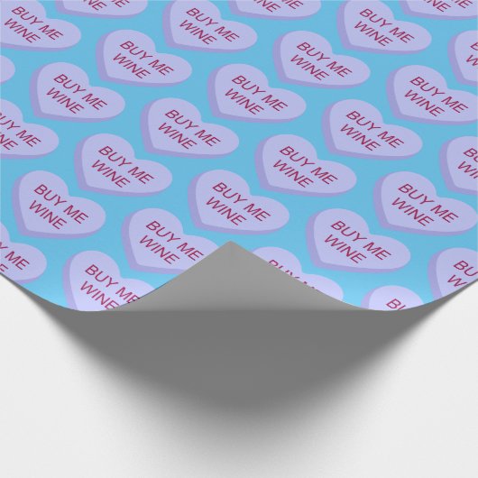 Koop mij Wijn Gesprek Hart Cadeaupapier (Hoek)