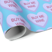 Koop mij Wijn Gesprek Hart Cadeaupapier (Rol Hoek)