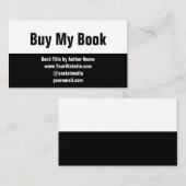 Koop Mijn boek zwart-wit auteur Marketing Visitekaartje (Voorkant / Achterkant)