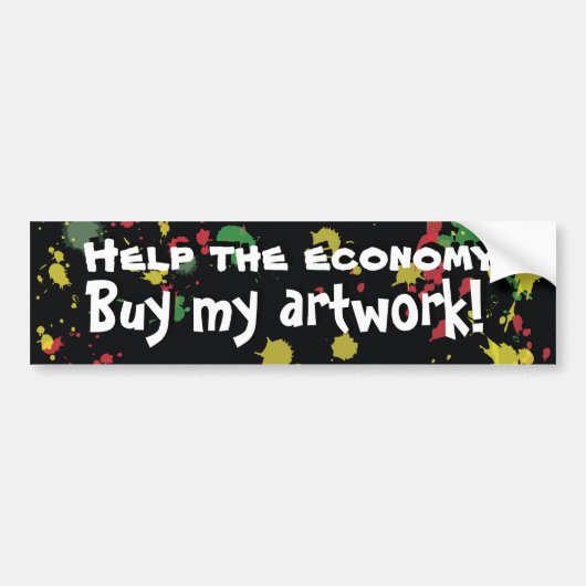 Koop mijn kunstwerk! bumpersticker (Voorkant)