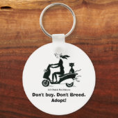 Koop niet. Kweek niet. Adopteer! Sleutelhanger (Voorkant)