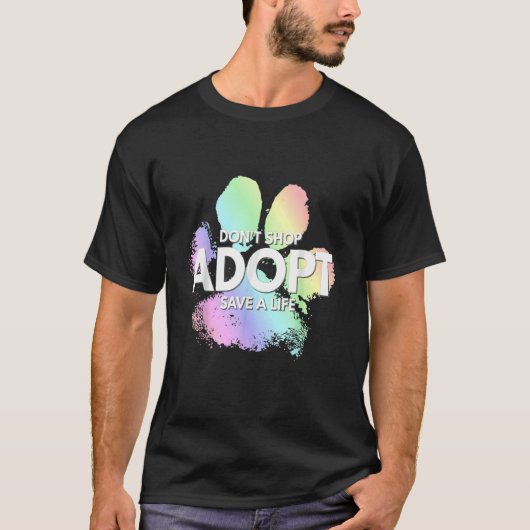 Koop niet op een levensreddende hond als redding A T-shirt (Voorkant)
