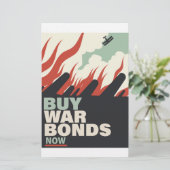 Koop nu oorlogsobligaties. briefpapier (Staand voorkant)