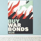 Koop nu oorlogsobligaties. canvas afdruk (Insitu (Houten vloer))